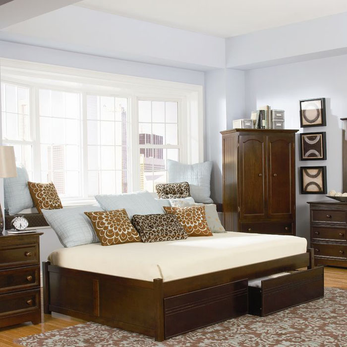 Atlantic Concord Full Storage Platform Bed