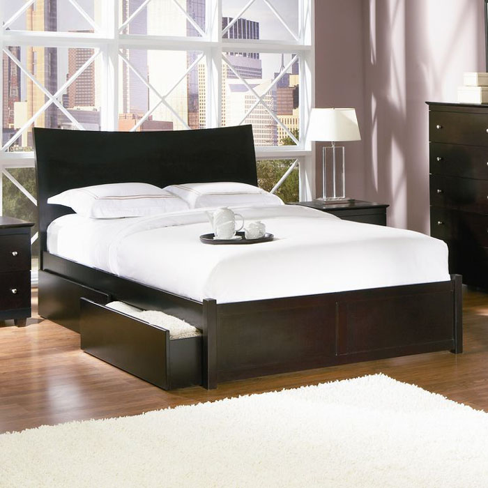 Atlantic Milano Full Storage Platform Bed