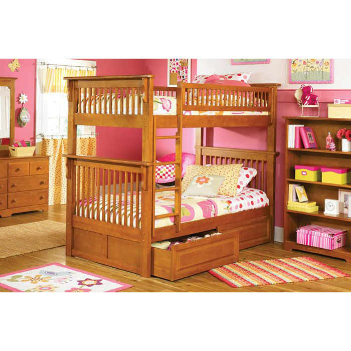 Atlantic Colorado Twin Over Twin Bunk Bed with Drawers