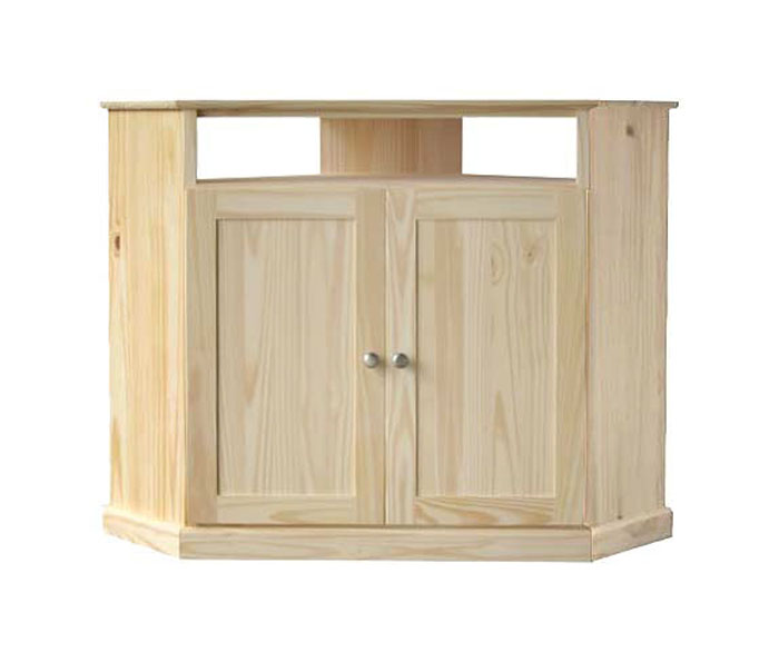 Bridgetown Tall Corner TV Cabinet with Wood Doors