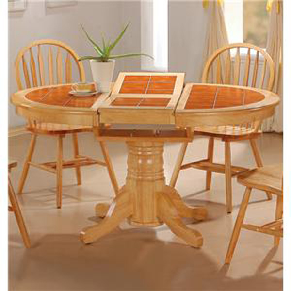 Coaster Damen Oval Tile Top Pedestal Table