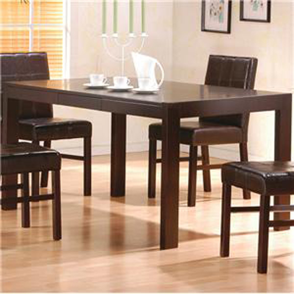 Coaster Shoemaker Contemporary Rectangular Dining Leg Table with Hidden Drawers
