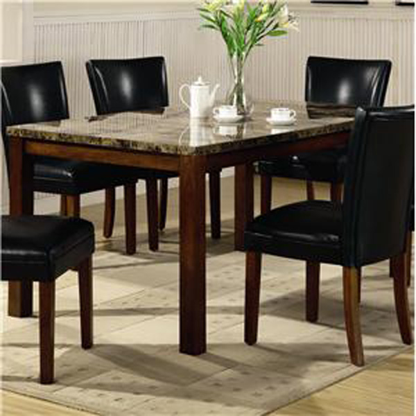 Coaster Telegraph Marble Look Top Dining Table