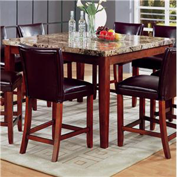 Coaster Telegraph Contemporary Marble Top Counter Height Table