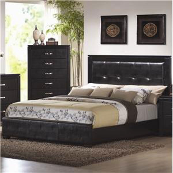 Coaster Dylan California King Faux Leather Low Profile Bed