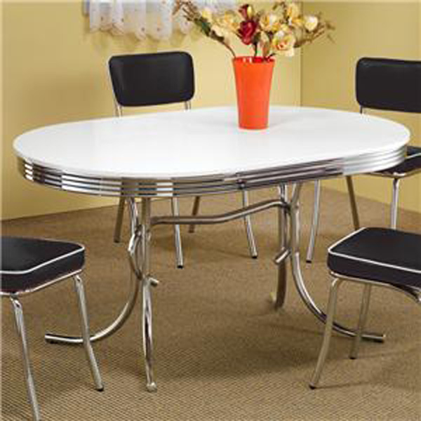 Coaster Cleveland Chrome Plated Oval Dining Table