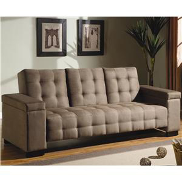 Coaster Convertible Sofa Bed with Drop Down Console and Storage