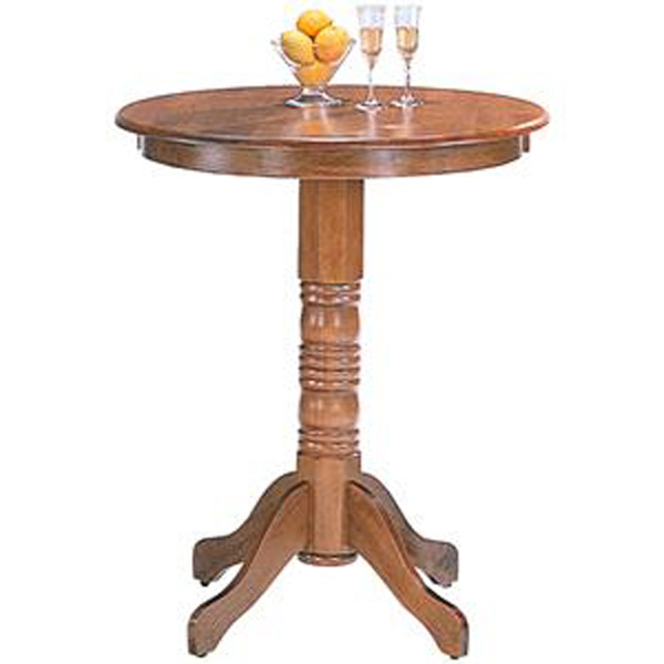 Coaster Woodlawn Round Pedestal Bar Table