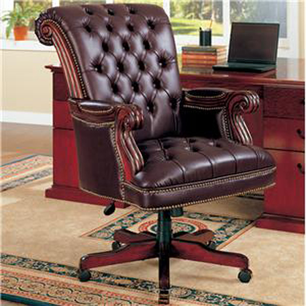 Coaster Traditional Leather Executive Chair