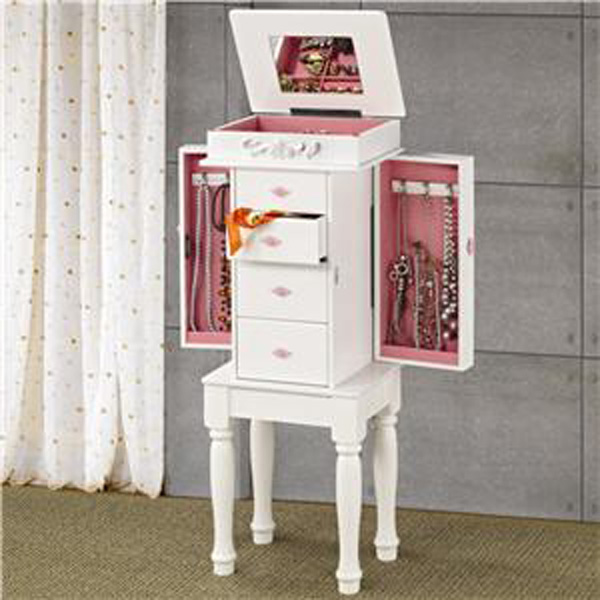 Coaster White Jewelry Armoire