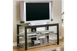 Coaster Contemporary Metal and Glass Media Console
