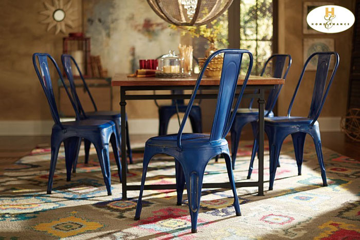 Homelegance Amara Blue Metal Chair