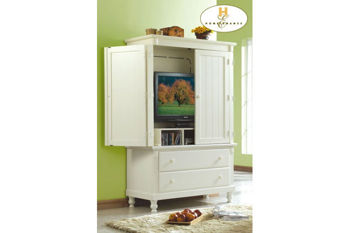 Homelegance Pottery Armoire In White