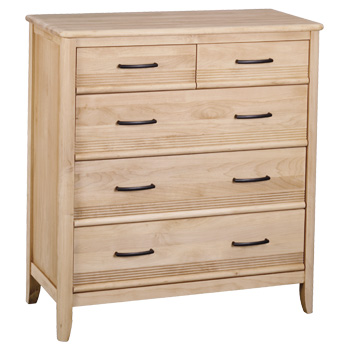 Whittier Pacific 5 Drawer Chest Unfinished