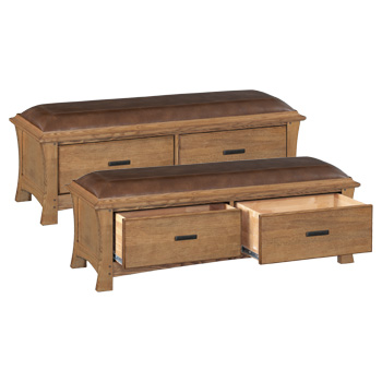 Whittier Prairie City 2 Drawer Bench