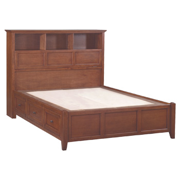 Whittier McKenzie Queen Bookcase Storage Bed
