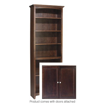 Whittier 72X24 Mckenzie Alder Bookcase With Doors