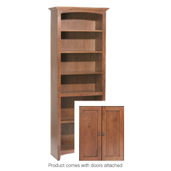 Whittier 72X24 Mckenzie Alder Bookcase With Doors