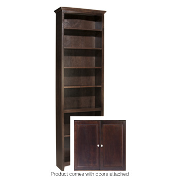Whittier 84X24 Mckenzie Alder Bookcase With Doors