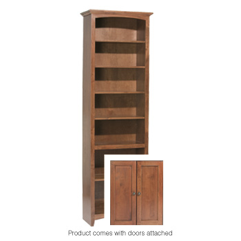 Whittier 84X24 Mckenzie Alder Bookcase With Doors