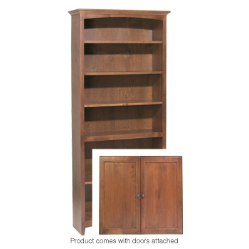 Whittier 72X30 Mckenzie Alder Bookcase With Doors