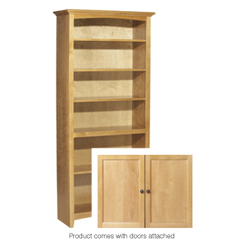 Whittier 72X30 Mckenzie Alder Bookcase W/Doors