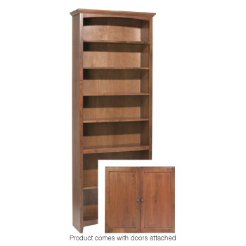 Whittier 84X30 Mckenzie Alder Bookcase With Doors