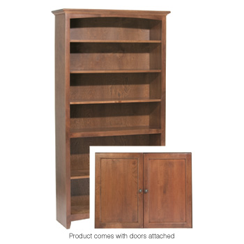 Whittier 72X36 Mckenzie Alder Bookcase With Doors