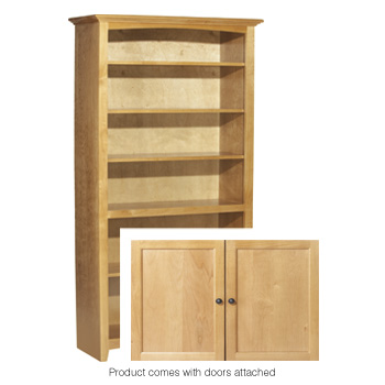 Whittier 72X36 Mckenzie Alder Bookcase W/Doors Spice Finish