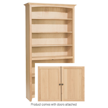 Whittier 72X36 Mckenzie Alder Bookcase With Doors