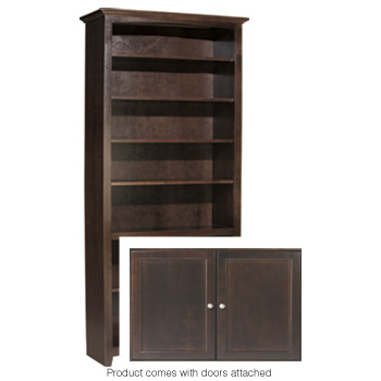 Whittier 84X36 Mckenzie Alder Bookcase With Doors
