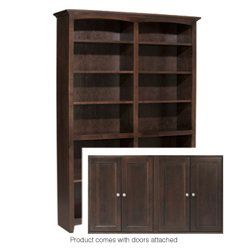 Whittier 72X48 Mckenzie Alder Bookcase With Doors