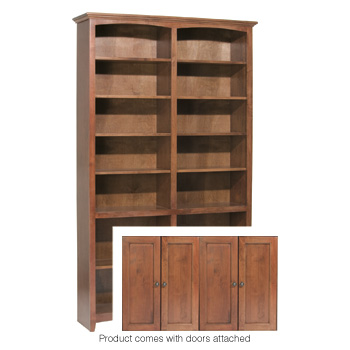Whittier 84X48 Mckenzie Alder Bookcase With Doors