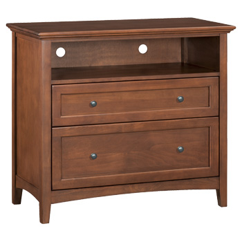 Whittier McKenzie Media Dresser Antique Cherry Finish
